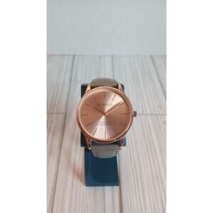 Women's Monroe Classique Watch New Battery Gray Band Rose Gold Face